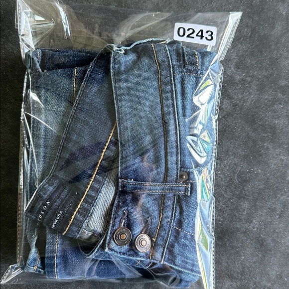 Vintage Y2K Hudson Low Rise Flare Jeans 2000s Distressed Dark Wash Denim - Sz 27 - Picture 16 of 16